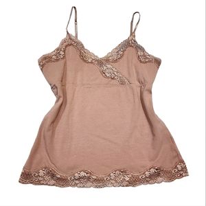 Womens Joe Fresh Blush Pink Tank Top with Lace and Bead Details Size Small